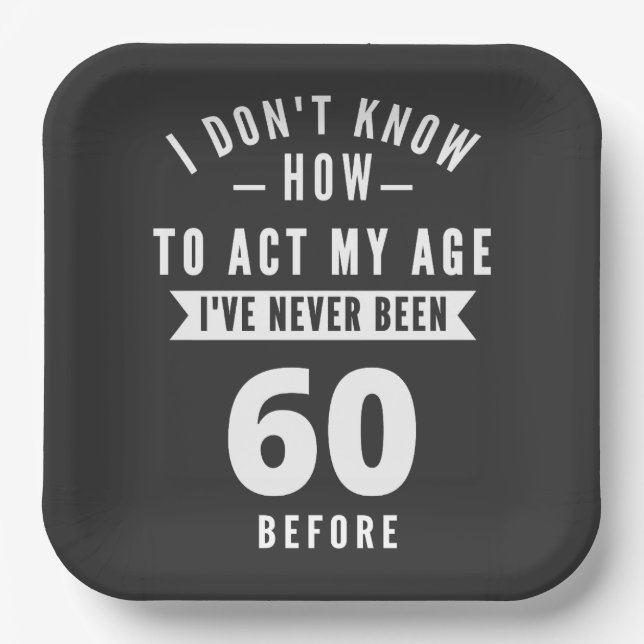 60 and Fabulous / Happy 60th Birthday Paper Plate (Front)
