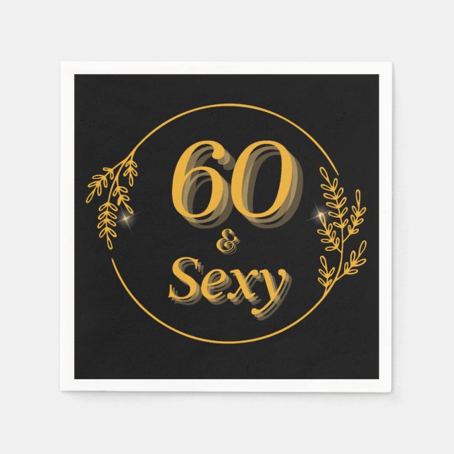 60 and fabulous  napkin (Front)