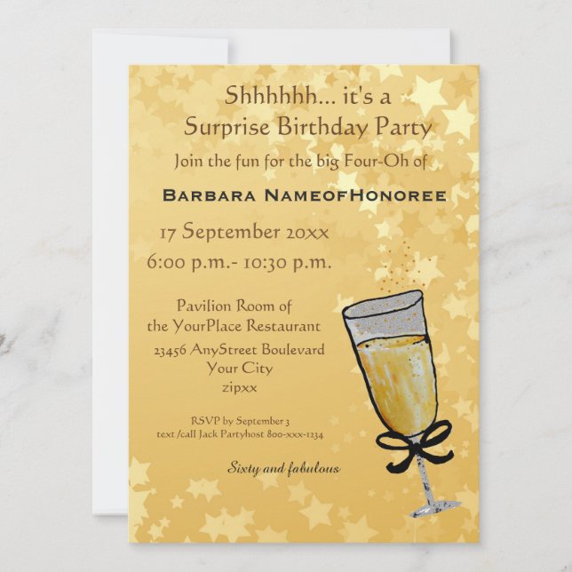 60 and Fabulous Sixtieth Birthday Celebration Invitation (Front)