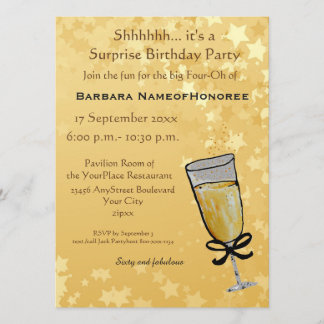 60 and Fabulous Sixtieth Birthday Celebration Invitation