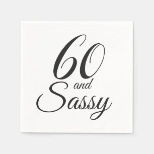 60 and Sassy Birthday Party Napkin