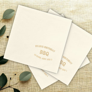 60 Birthday BBQ  Foil Napkins