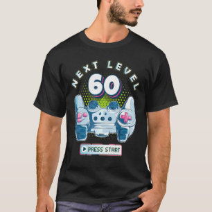 60 Birthday Gamer Next Level 60 Gaming Controller  T-Shirt