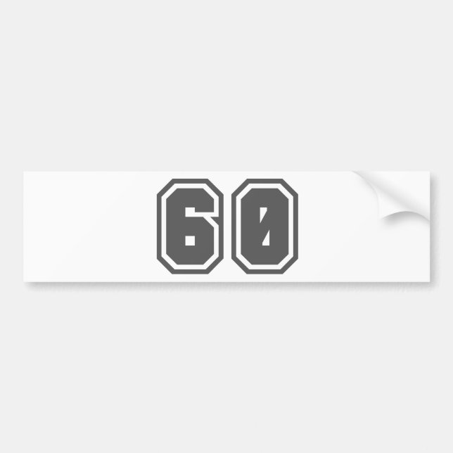 60 BUMPER STICKER (Front)