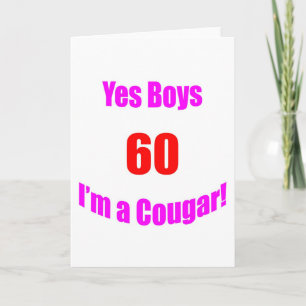 60 Cougar Birthday Card