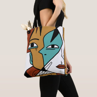 60 Days of Art Challenge Abstract Cubism Art Tote Bag