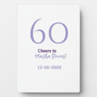 60 & fabulous birthday purple bold name date styli