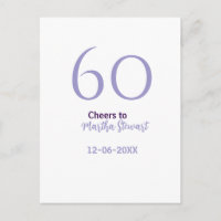 60 & fabulous birthday purple bold name date styli