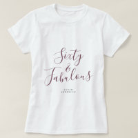 60 Fabulous Burgundy Custom 60th Birthday Gift