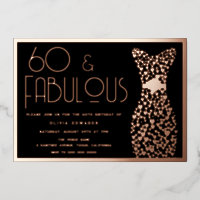 60 & Fabulous! Rose Gold & Black 60th Birthday