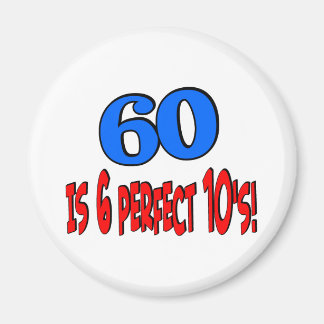 60 is 6 perfect 10's (BLUE) Magnet
