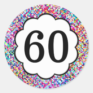 60 - Numbers Colourful Stickers