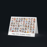 60 Photo Collage Add Any Name & Age Birthday Card<br><div class="desc">Create your own 60 Photo Collage for Christmas, Birthdays, Weddings, Anniversaries, Graduations, Father's Day, Mother's Day or any other Special Occasion, with our easy-to-use design tool. Add your favourite photos of friends, family, vacations, hobbies and pets and you'll have a stunning, one-of-a-kind photo collage, perfect for home decoration, gift giving...</div>