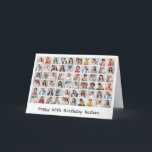 60 Photo Collage Add Any Name & Age Birthday Card<br><div class="desc">Create your own 60 Photo Collage for Christmas, Birthdays, Weddings, Anniversaries, Graduations, Father's Day, Mother's Day or any other Special Occasion, with our easy-to-use design tool. Add your favourite photos of friends, family, vacations, hobbies and pets and you'll have a stunning, one-of-a-kind photo collage, perfect for home decoration, gift giving...</div>