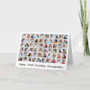 60 Photo Collage Add Any Name & Age Birthday Card