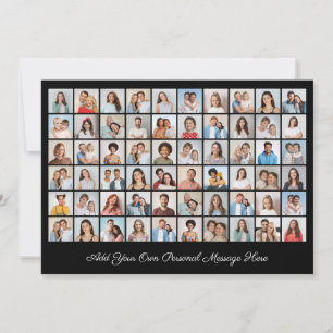 60 Photo Collage Add Your Greeting Editable Colour Invitation