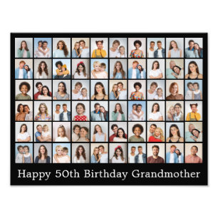 60 Photo Collage Add Your Own Greeting Print