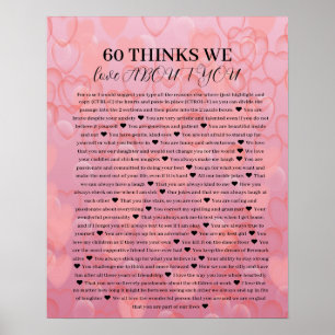 60 Reasons we love you Poster