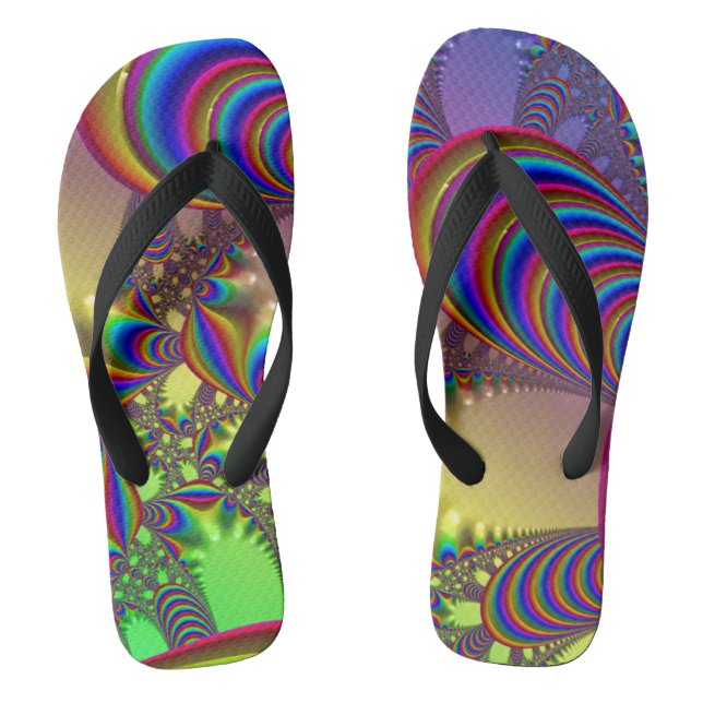 60’s Psychedelic Fractal Jandals (Footbed)