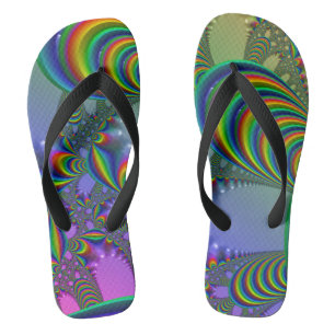 60’s Psychedelic Fractal Jandals