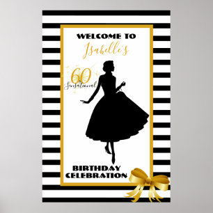 60 & SENSATIONAL 60th Birthday Party Welcome Sign
