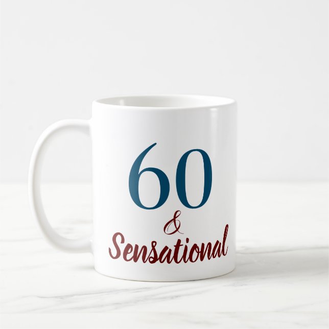 60 & Sensational Birthday Coffee Mug (Left)