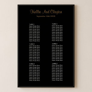 60 Simple Black Wedding Seating Chart