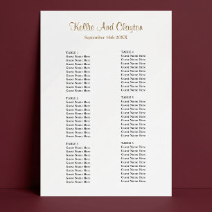 60 Simple Wedding Seating Chart