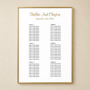 60 Simple Wedding Seating Chart