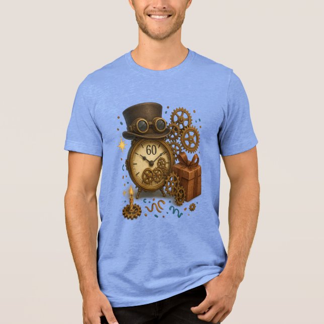 60 & Timeless – Steampunk Celebration Tri-Blend Shirt (Front)