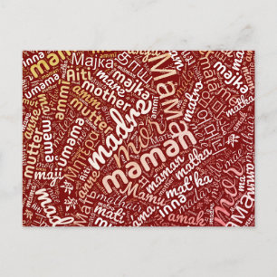 60 Words for 'Mother' in Different Languages Holiday Postcard
