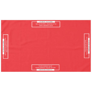 60"x104" Trade Show Tablecloth Red and White