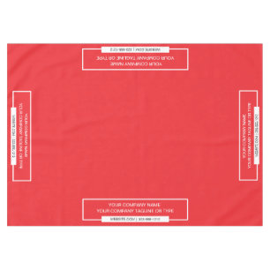 60"x84" Trade Show Tablecloth Red White