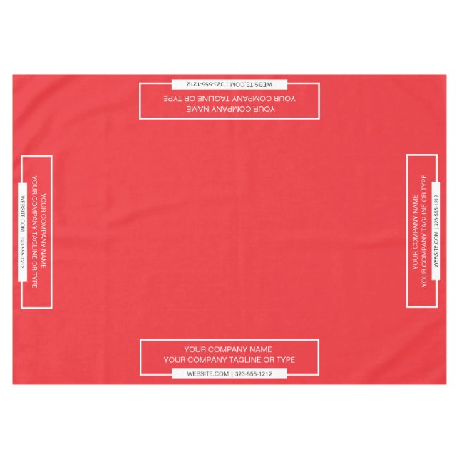 60"x84" Trade Show Tablecloth Red White (Front (Horizontal))