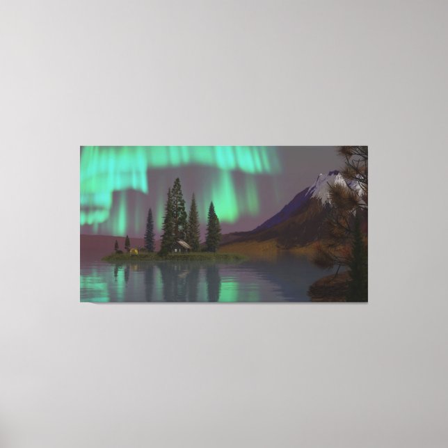 60" x 40" Canvas Art with "Aurora Halo" image (Front)