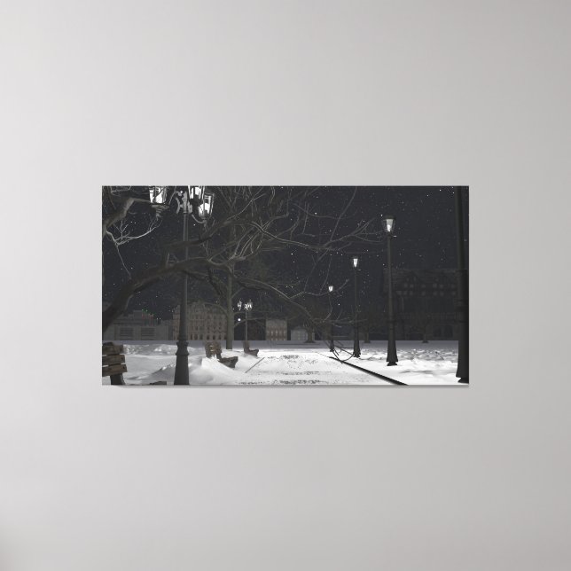 60" x 40"  Canvas Art with "City Park" image (Front)