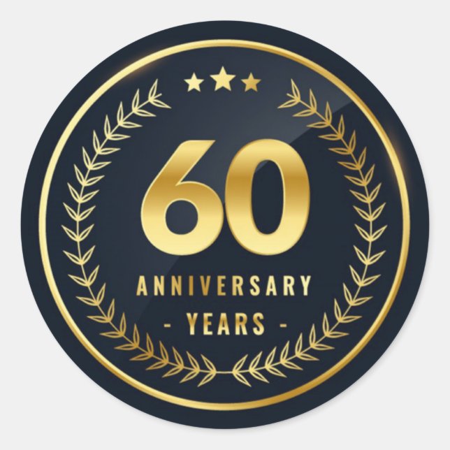 60 Year Anniversary Envelope Seal (Front)