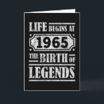 60 Year Old 1965 Birth Of Legend 60th Birthday Card<br><div class="desc">Celebrate In Style With This Unique And Fun Vintage-Inspired Birthday Gift Design! This Birthday Graphic Perfectly Highlights Your Special Milestone. Whether You're Turning 9, 21, 30, 40, 50, Or Any Age In Between, Proudly Showcase Your Legendary Status With Humour And Nostalgia. This Vintage Birthday Graphic Makes An Ideal Gift Idea...</div>