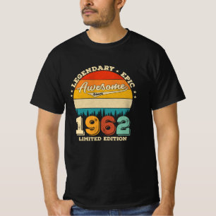 60 Year Old Awesome Since 1962 60th Birthday Gift T-Shirt
