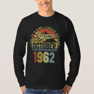60 Year Old Awesome Since October 1962 60th Birthd T-Shirt