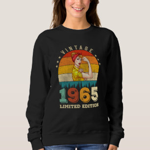 60 Year Old Bday 1965 Vintage 60th Birthday Women Sweatshirt