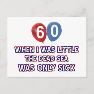 60 year old dead sea birthday designs postcard