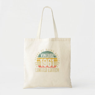 60 Year Old Gifts Vintage 1961 Limited Edition 60T Tote Bag