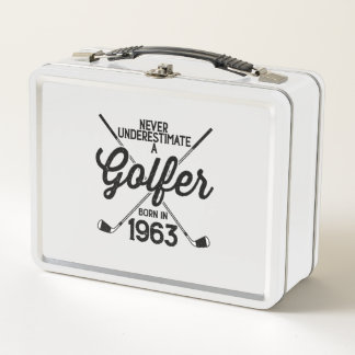 60 Year Old Golfer Golfing 1963 Golfer's 60th Metal Lunch Box
