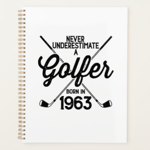 60 Year Old Golfer Golfing 1963 Golfer's 60th Planner