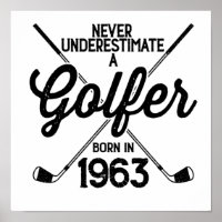 60 Year Old Golfer Golfing 1963 Golfer's 60th
