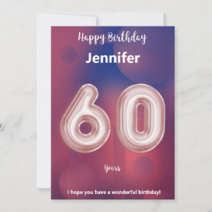 60 year old Happy Birthday card