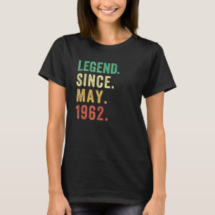 60 Year Old  Legend Since May 1962 Vintage 60th Bi T-Shirt