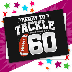 60 Year Old Tackle Football Party 60th Birthday Postcard
