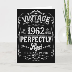 60 Year Old Vintage 1962 60th Birthday Gift Made I Card